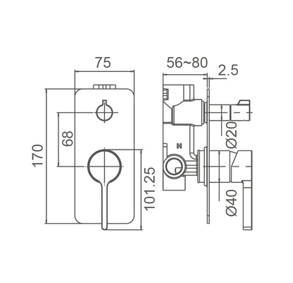 KENZO Diverter Mixer