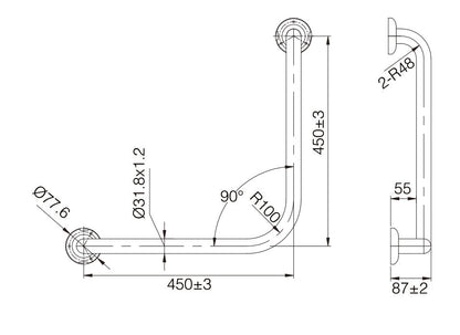 MOBI CARE 90 Degree Grab Rail