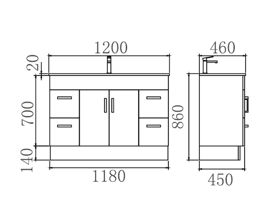 NOVO Vanity 900/1200