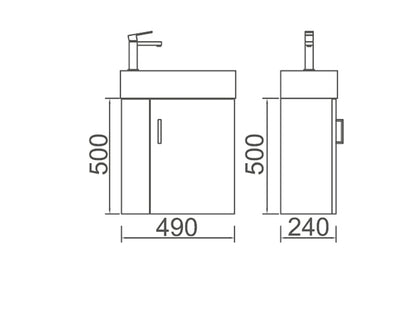 PICCOLO Vanity Wall Hung 500