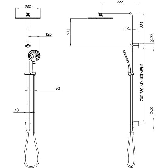 NX Quil Twin Shower