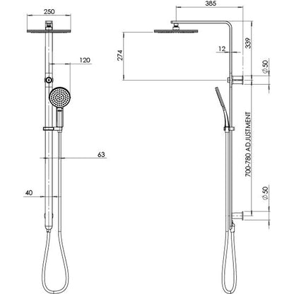 NX Quil Twin Shower