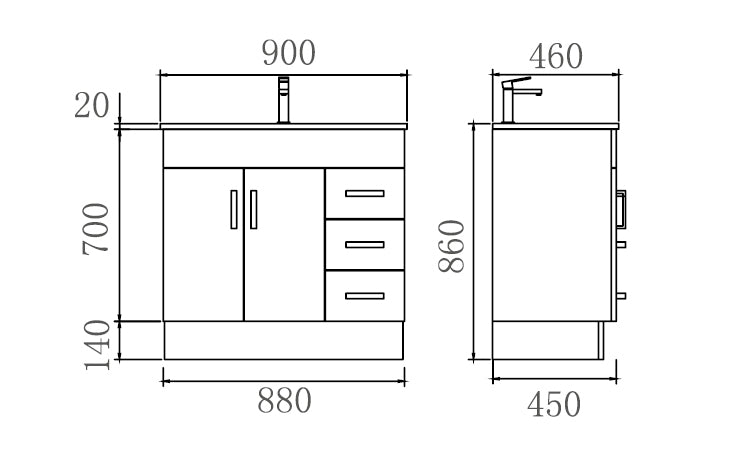 NOVO Vanity 900/1200