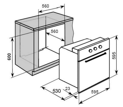 Carysil Built-In Oven 60 CM