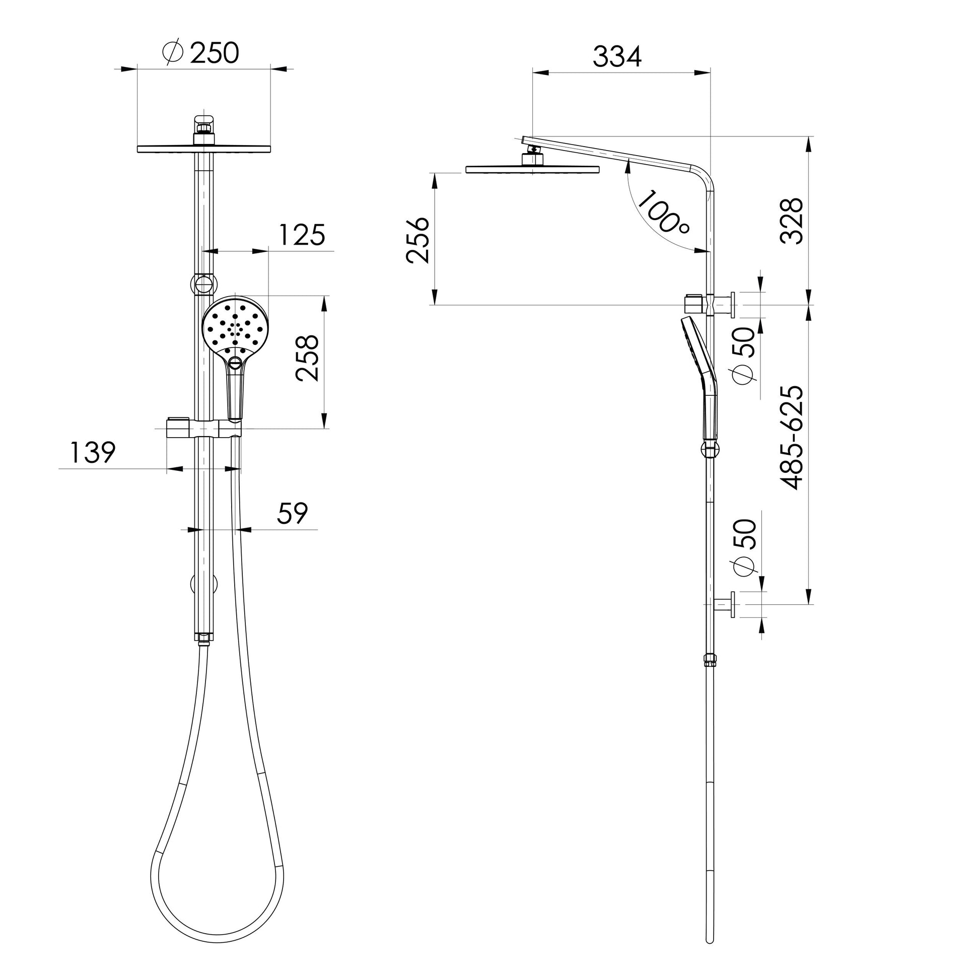 Oxley Twin Shower - 4 Star