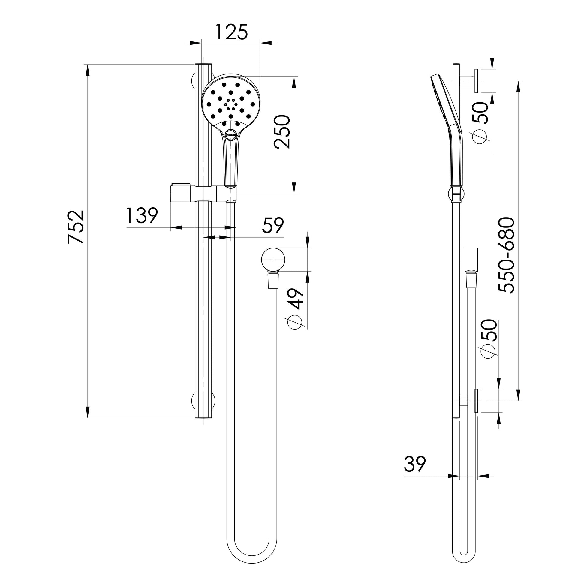 Oxley Rail Shower - 4 Star