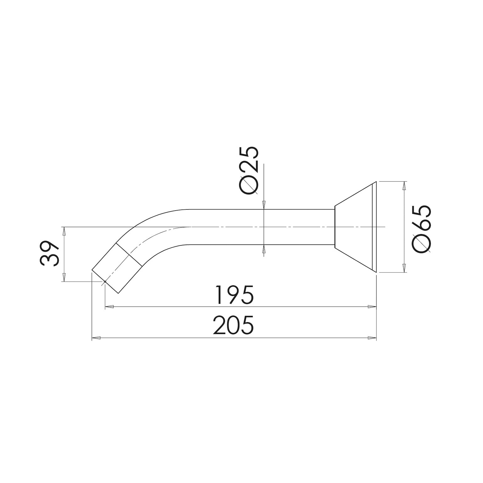 Ivy Bath Outlet 200mm