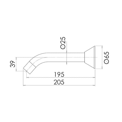 Ivy Bath Outlet 200mm