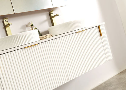 Carysil Forma 1500MM Wall Hung White Side Drawer Vanities