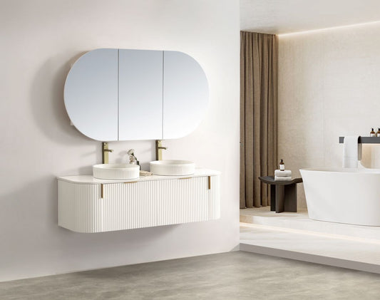 Carysil Forma 1500MM Wall Hung White Side Drawer Vanities