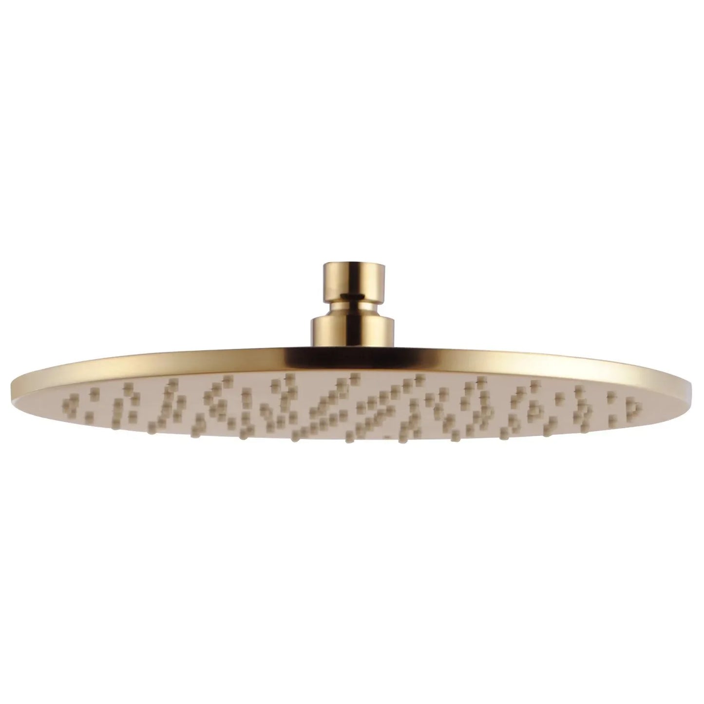 Norico Pentro 250mm Brushed Gold Solid Brass Round Rainfall Shower Head