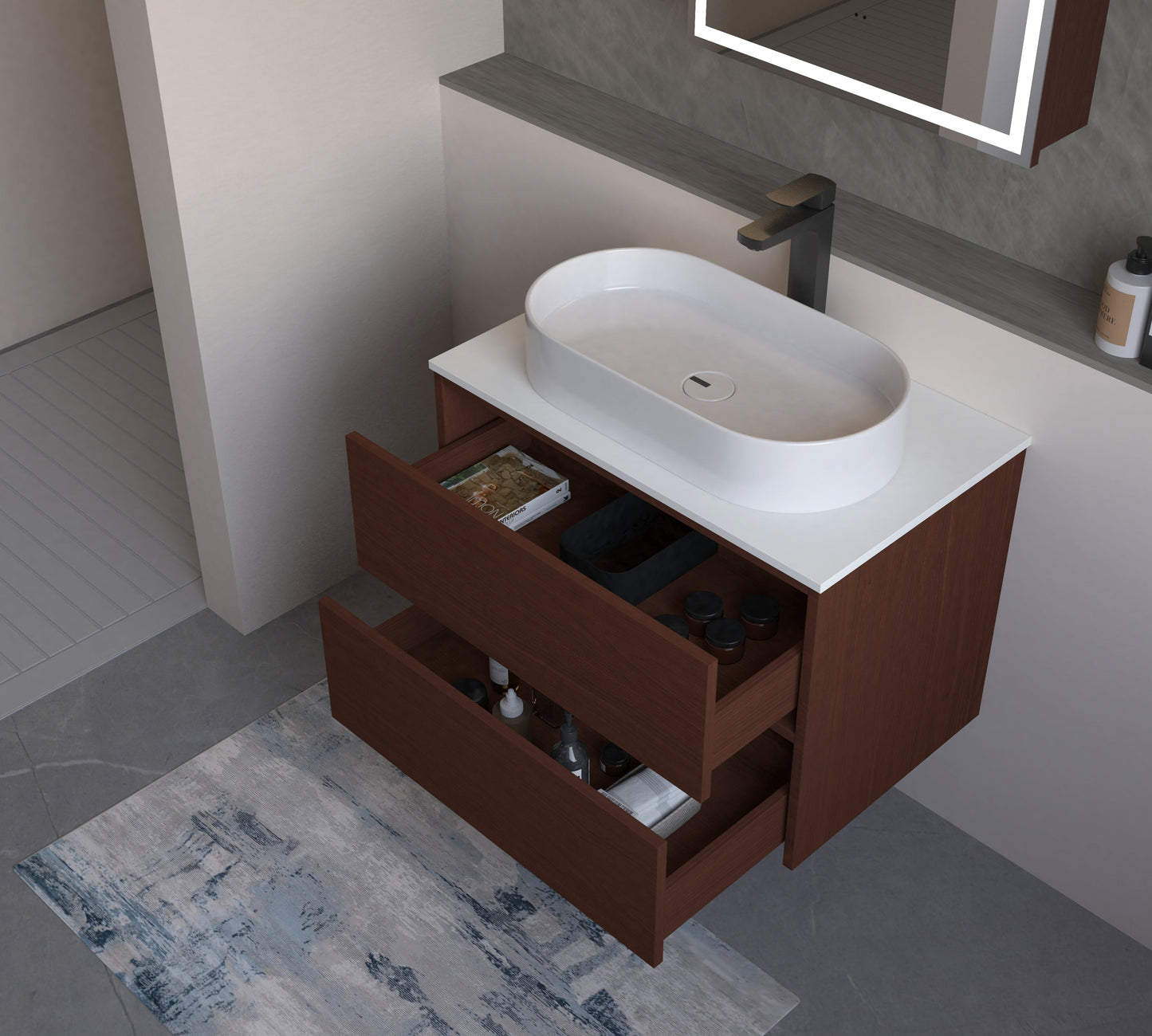 Navona 750MM Wall Hung Shaker Vanities without Stone Top