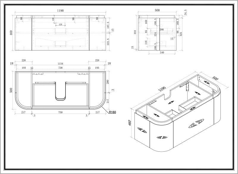 MILAN Vanity Wall Hung 900/1200/1500