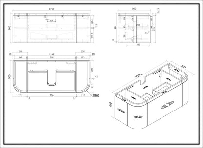 MILAN Vanity Wall Hung 900/1200/1500