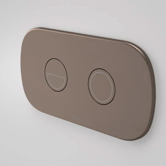 Caroma Contura II Invisi Series II DC Dual Flush Button Panel | Round | Brushed Bronze
