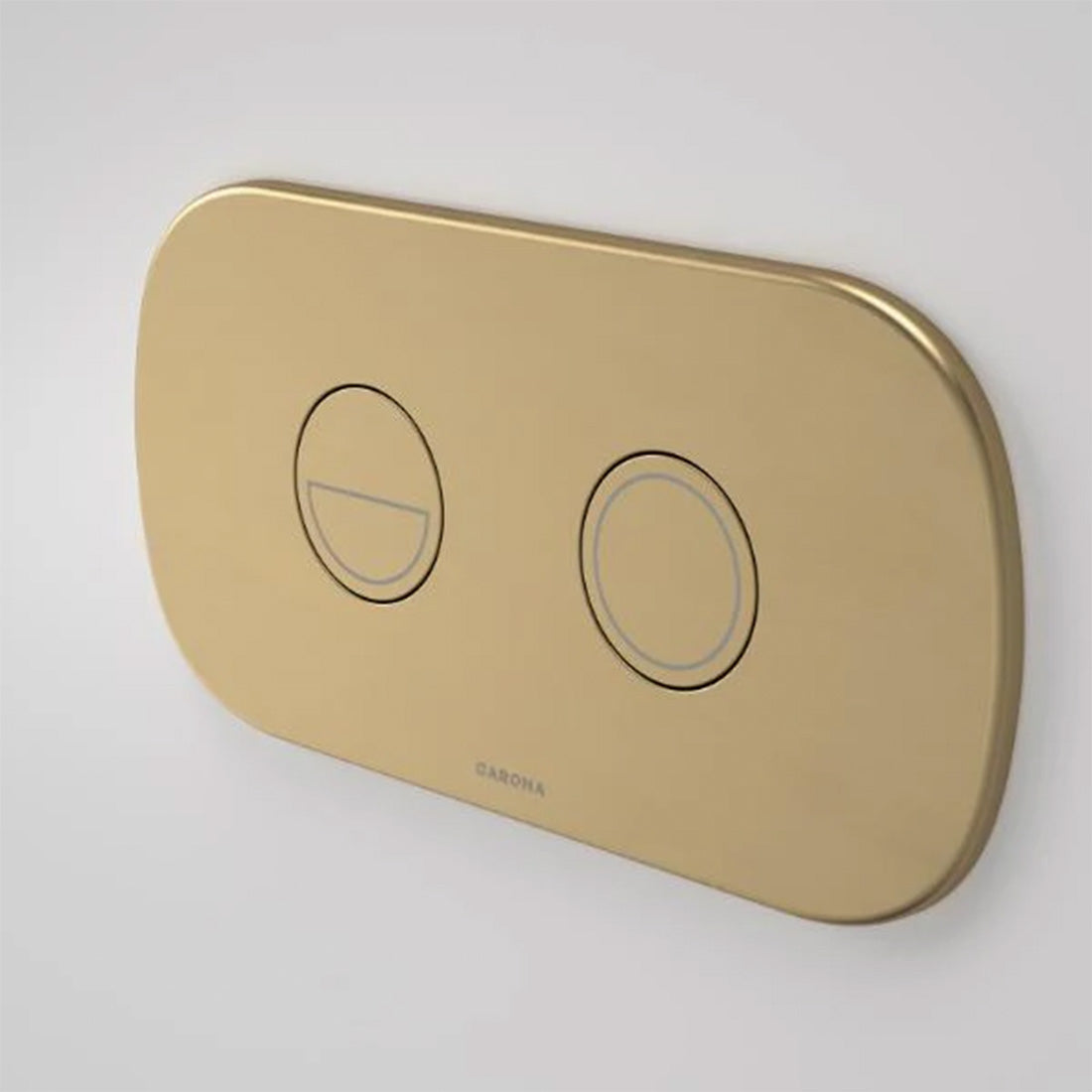 Caroma Contura II Invisi Series II DC Dual Flush Button Panel | Round | Brushed Brass
