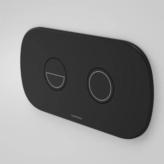 Caroma Contura II Invisi Series II DC Dual Flush Button Panel | Round | Matte Black