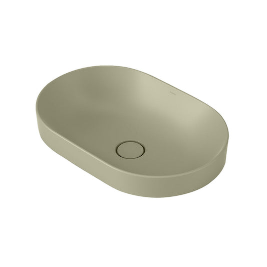 Caroma Liano II 530mm Pill Inset Basin Matte Green