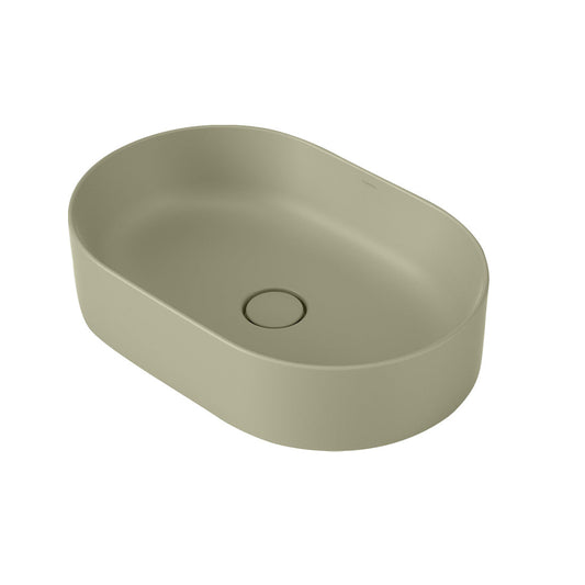 Caroma Liano II 530mm Pill Above Counter Basin Matte Green