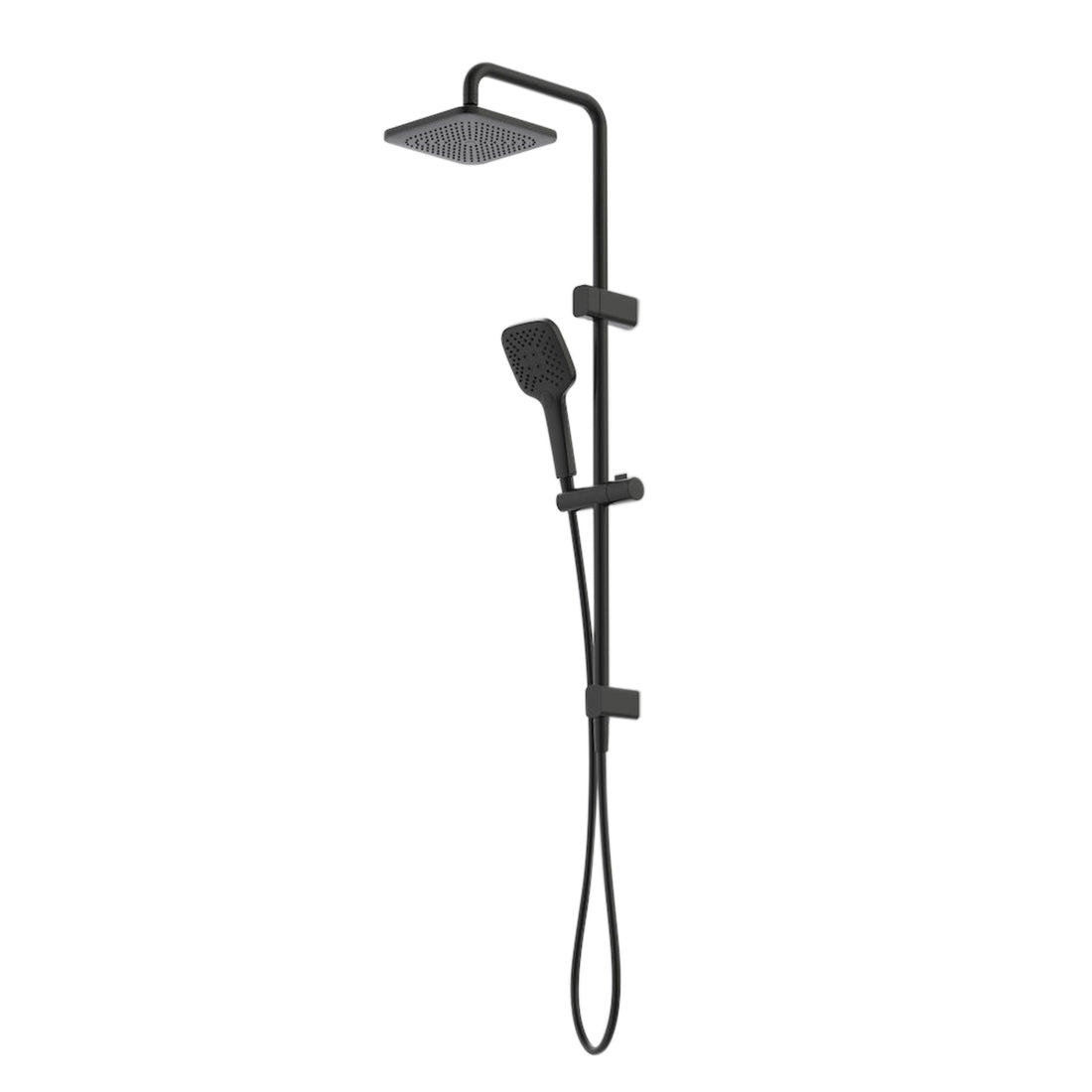Caroma Luna Multifunction Rail Shower with Overhead Black