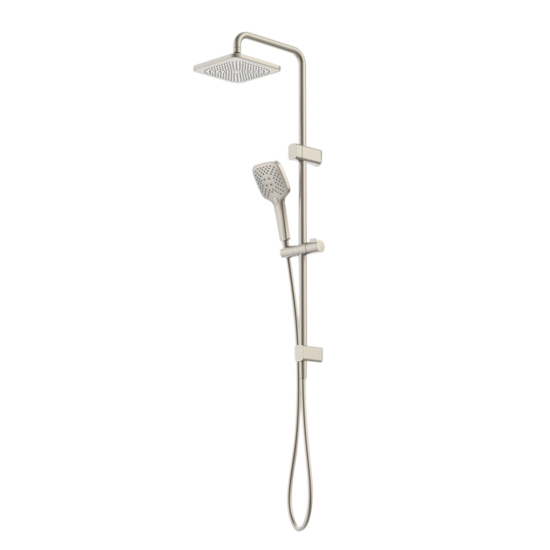 Caroma Luna Multifunction Rail Shower with Overhead Brushed Nickel