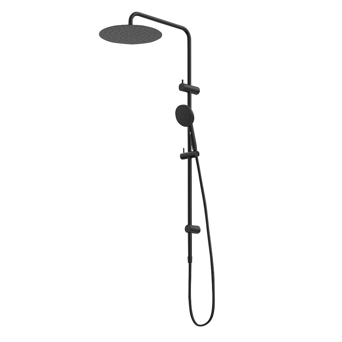 Caroma Urbane II Rail Shower with 300mm Overhead Matte Black