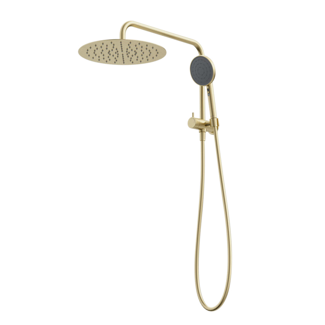 Caroma Urbane II Compact Twin Shower Brushed Brass