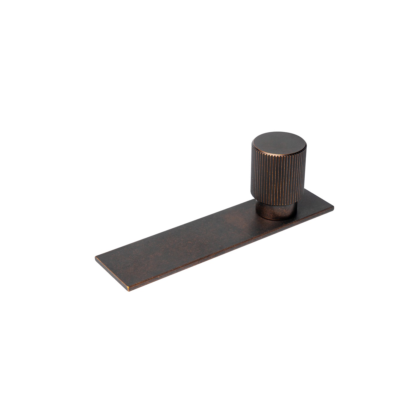 Momo Arpa Round Knob and Backplate 22mm in Antique Brass