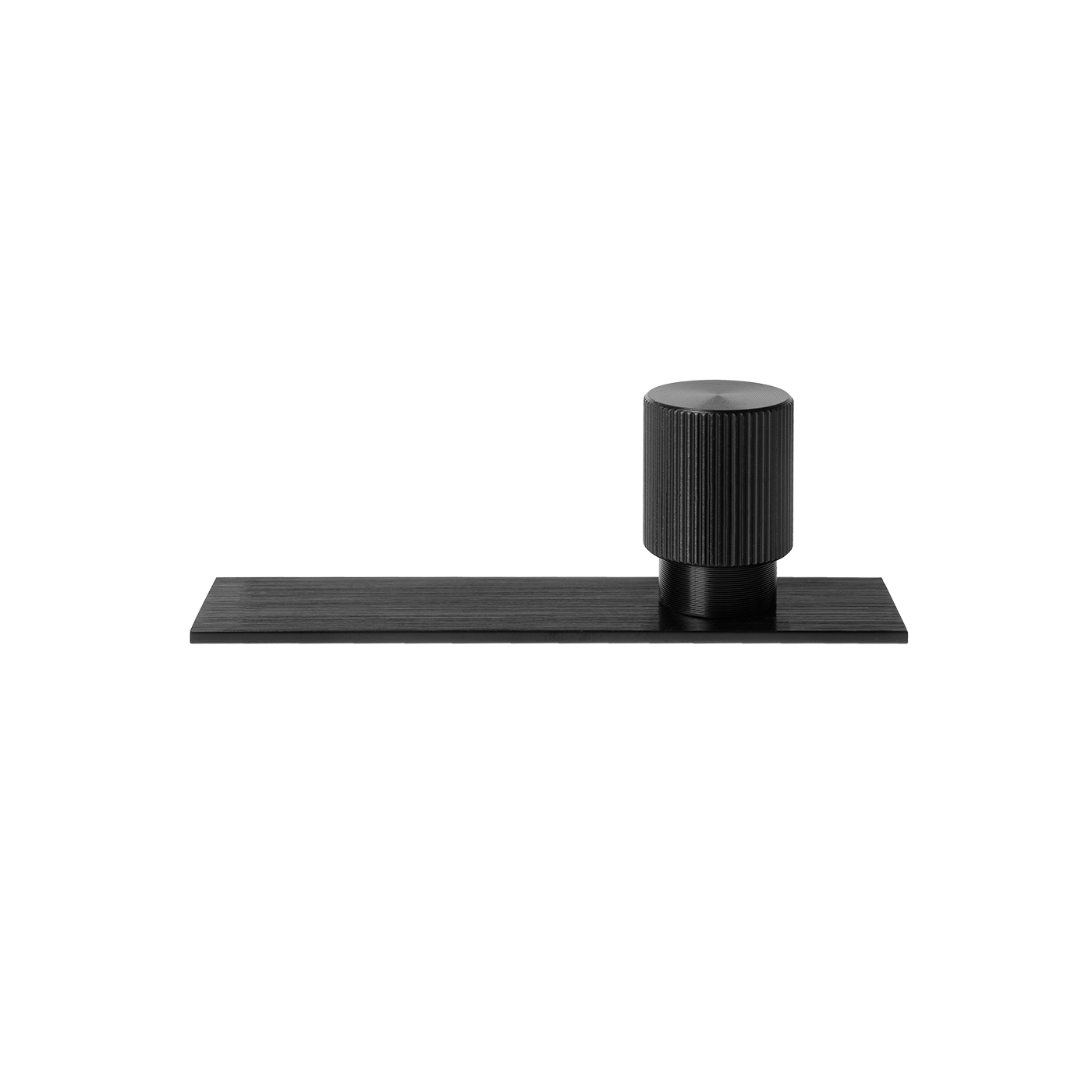 Momo Arpa Round Knob and Backplate 22mm in Brushed Black (1)