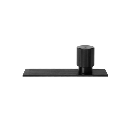 Momo Arpa Round Knob and Backplate 22mm in Brushed Black (1)