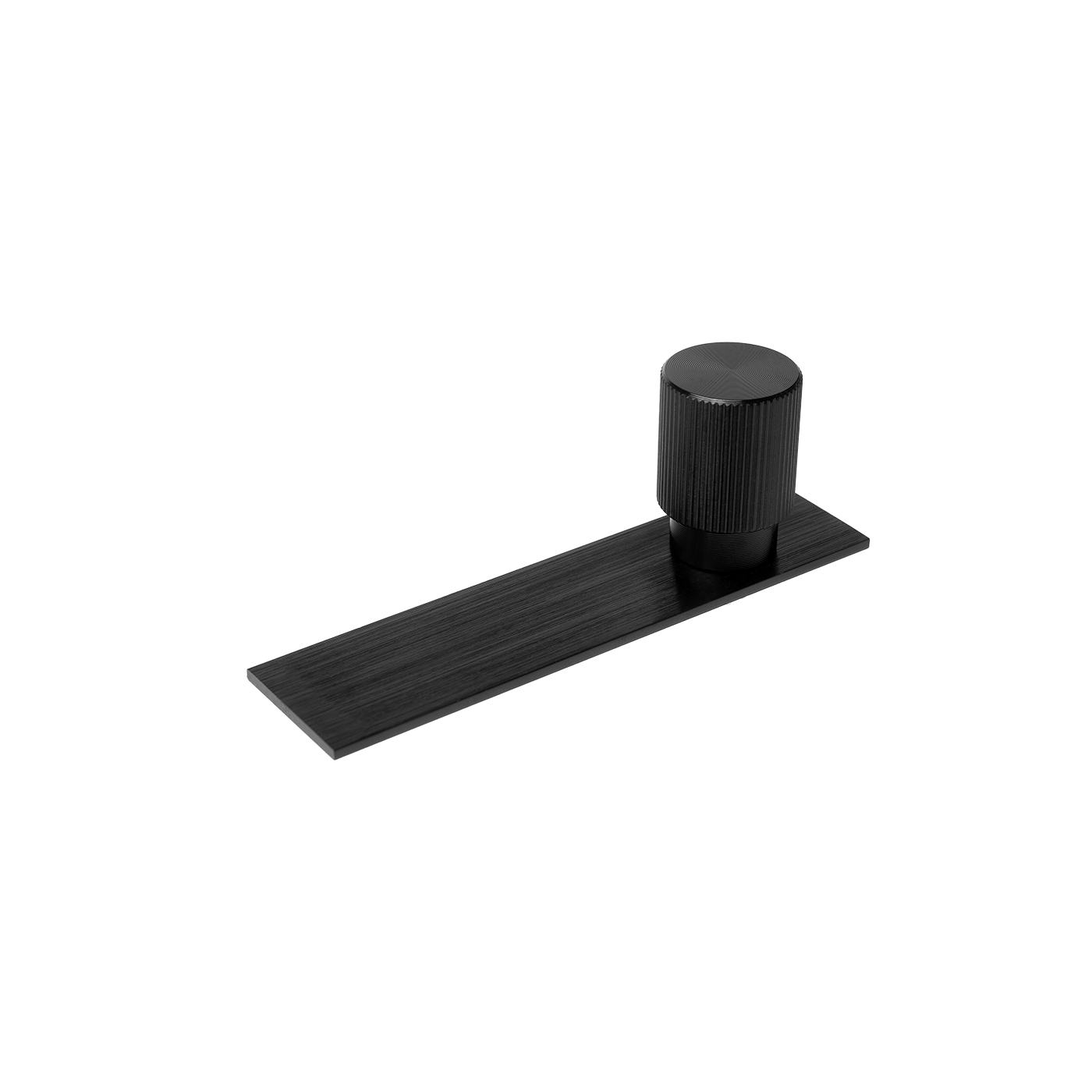 Momo Arpa Round Knob and Backplate 22mm in Brushed Black