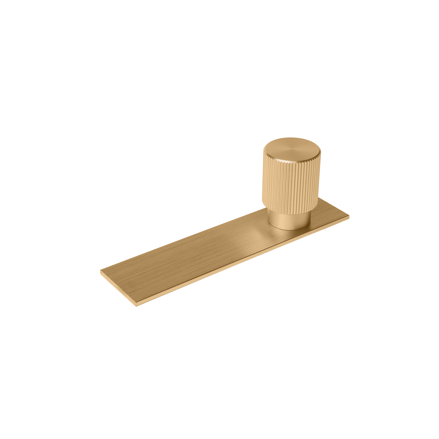 Momo Arpa Round Knob and Backplate 22mm in Brushed Dark Brass (1)