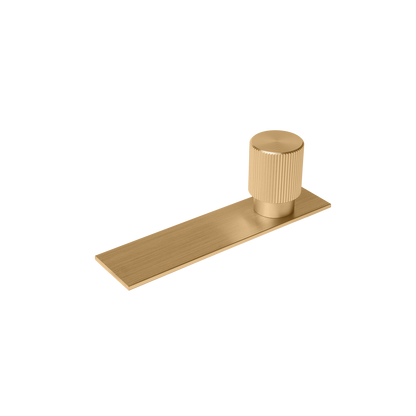 Momo Arpa Round Knob and Backplate 22mm in Brushed Dark Brass (1)