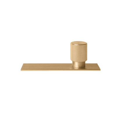 Momo Arpa Round Knob and Backplate 22mm in Brushed Dark Brass