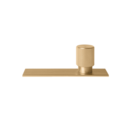 Momo Arpa Round Knob and Backplate 22mm in Brushed Dark Brass
