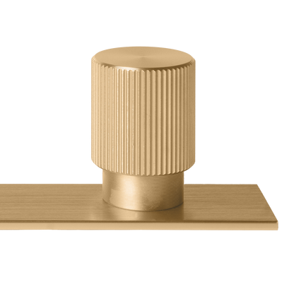 Momo Arpa Round Knob and Backplate 22mm in Brushed Dark Brass (2)