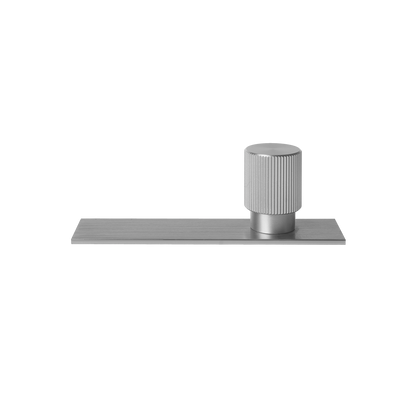 Momo Arpa Round Knob and Backplate 22mm in Dull Brushed Nickel (1)