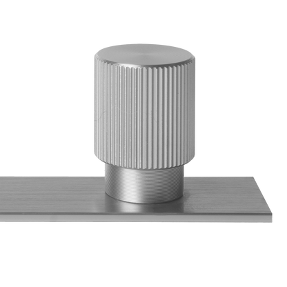 Momo Arpa Round Knob and Backplate 22mm in Dull Brushed Nickel (2)