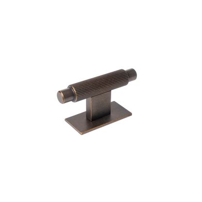 Momo Arpa T Knob And Backplate 70mm In Antique Brass