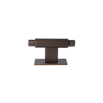 Momo Arpa T Knob And Backplate 70mm In Antique Brass (1)