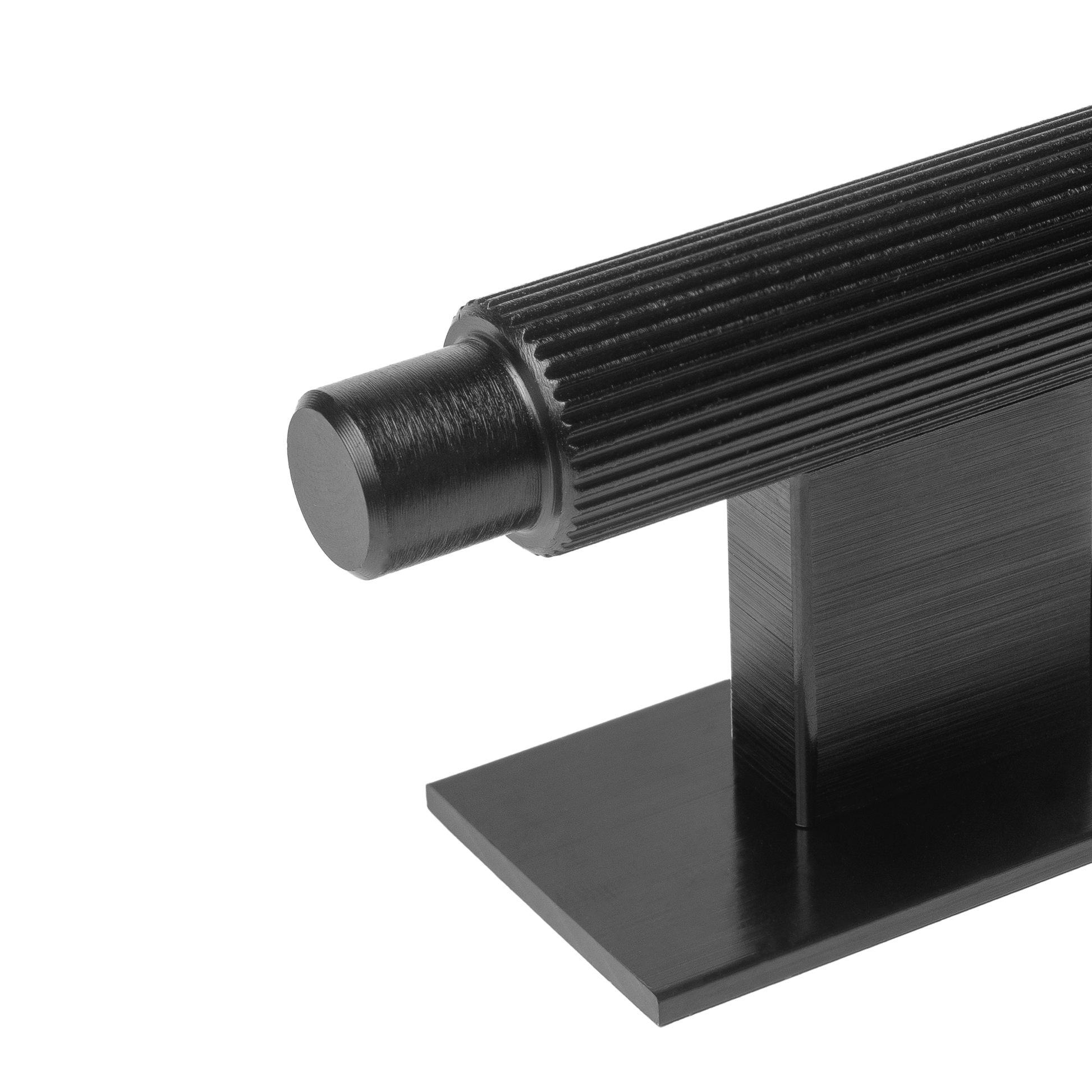 Momo Arpa T Knob and Backplate 70mm in Brushed Black (2)