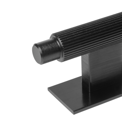 Momo Arpa T Knob and Backplate 70mm in Brushed Black (2)