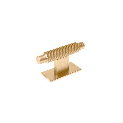 Momo Arpa T Knob and Backplate 70mm In Brushed Dark Brass