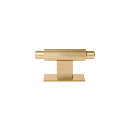 Momo Arpa T Knob and Backplate 70mm In Brushed Dark Brass (1)