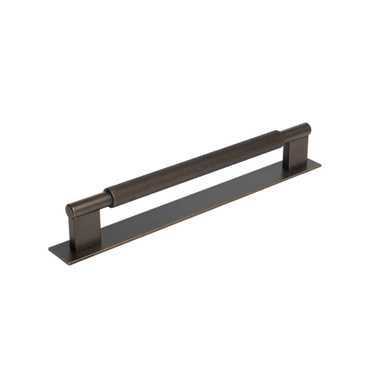 Momo Arpa D Handle And Backplate 192mm In Antique Brass