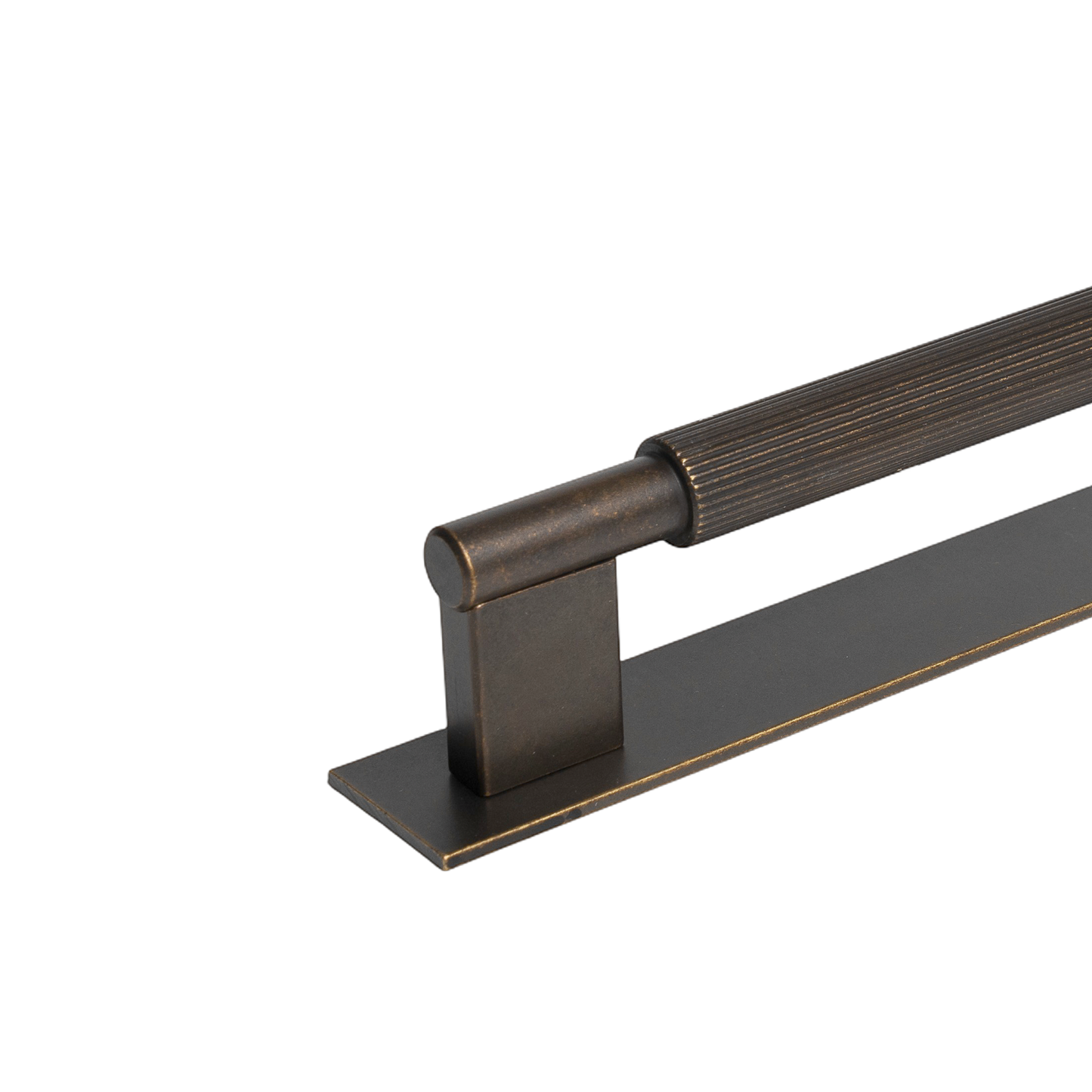 Momo Arpa D Handle and Backplate 192mm in Antique Brass (2)