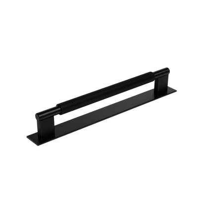 Momo Arpa D Handle and Backplate 192mm In Brushed Black