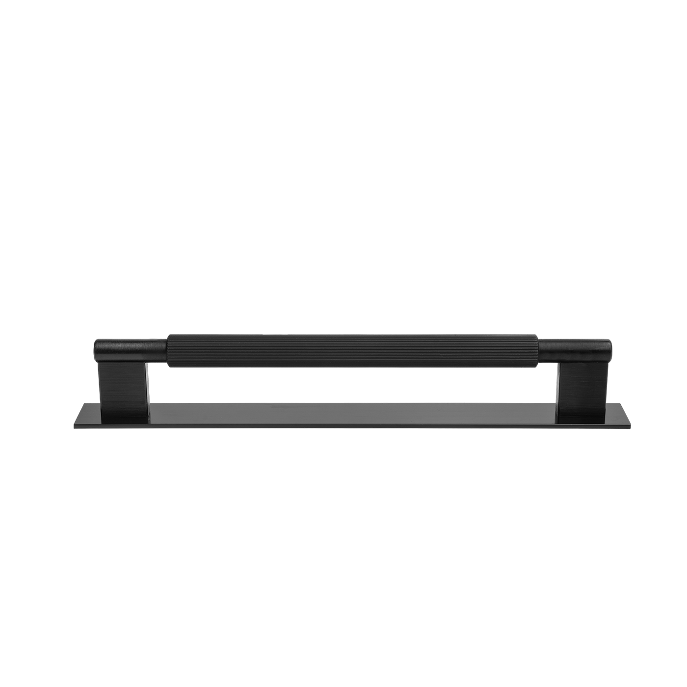Momo Arpa D Handle and Backplate 192mm In Brushed Black (1)