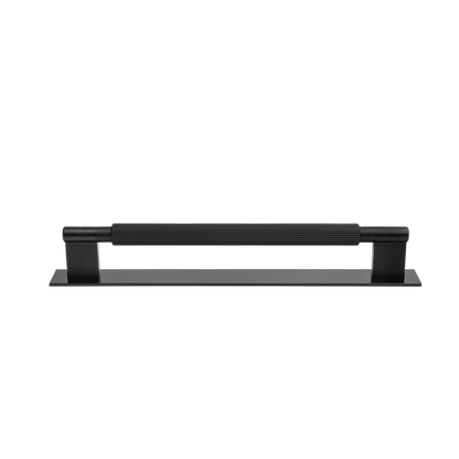 Momo Arpa D Handle and Backplate 192mm In Brushed Black (1)