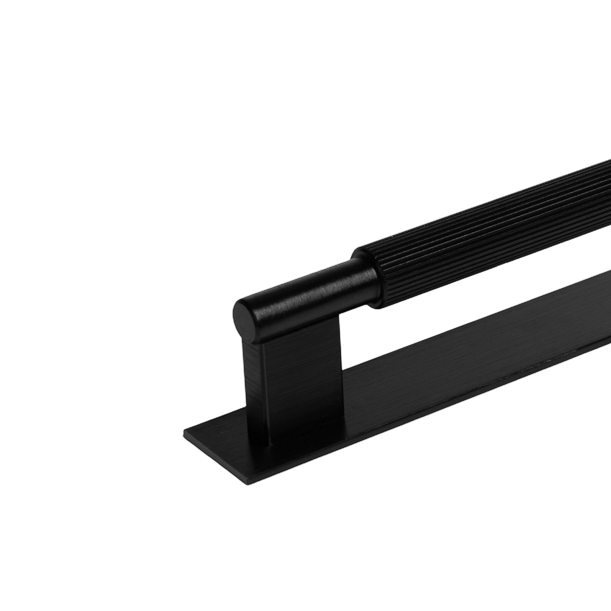 Momo Arpa D Handle and Backplate 320mm in Brushed Black (2)